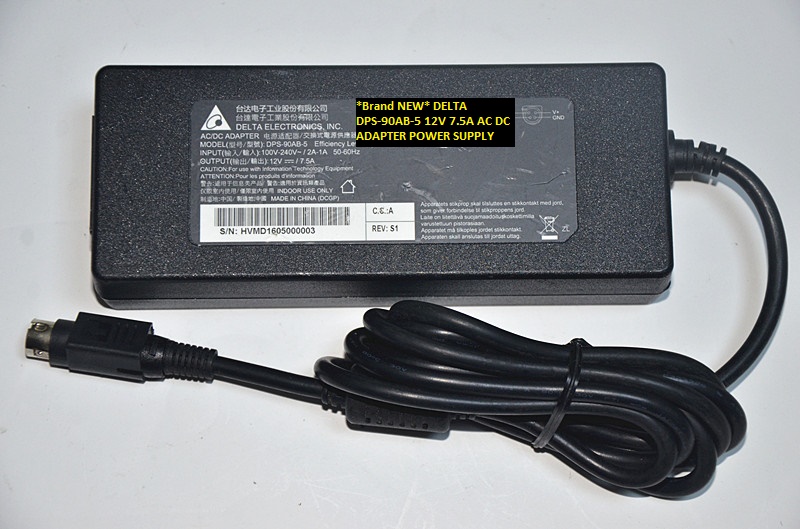 *Brand NEW* AC100-240V DELTA 12V 7.5A for 4pin DPS-90AB-5 AC DC ADAPTER POWER SUPPLY